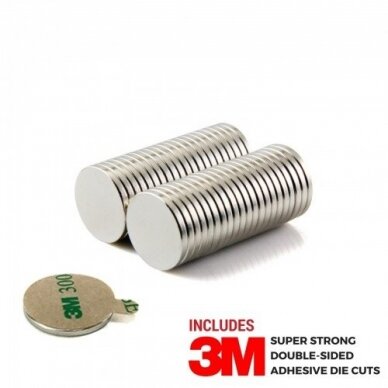 D15x1 N42 Neodymium magnet with 3M tape