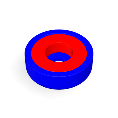 D14x6.5x3.5x4.5 POT magnetinis laikiklis su cilindriniu įgilinimu