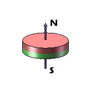 D20x1 N42 Priklijuojamas Neodymium magnetas su 3M
