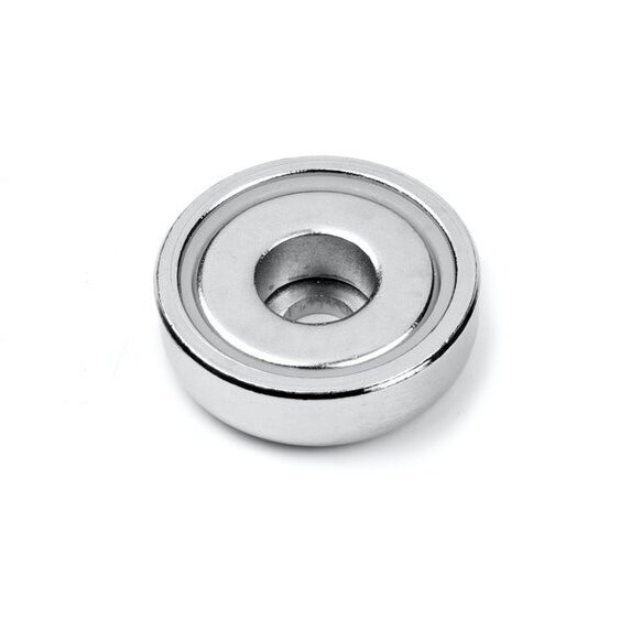 D20x8x3.1x4.5 POT Магнитный держатель с цилиндрической выемкой D20x8x3.1x4.5 POT Магнитный держатель с цилиндрической выемкой